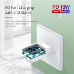 90% Travel USB Wall Chargers Adapter 12V , PD Type C 18W Charger