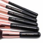 Jessup 15pcs Rose Gold Makeup Brushes Natural Hair Cosmetic Brush Kit