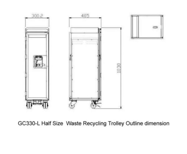 Atlas Half Size Inflight Meal Trolley / Aircraft Service Cart / Airplane Food