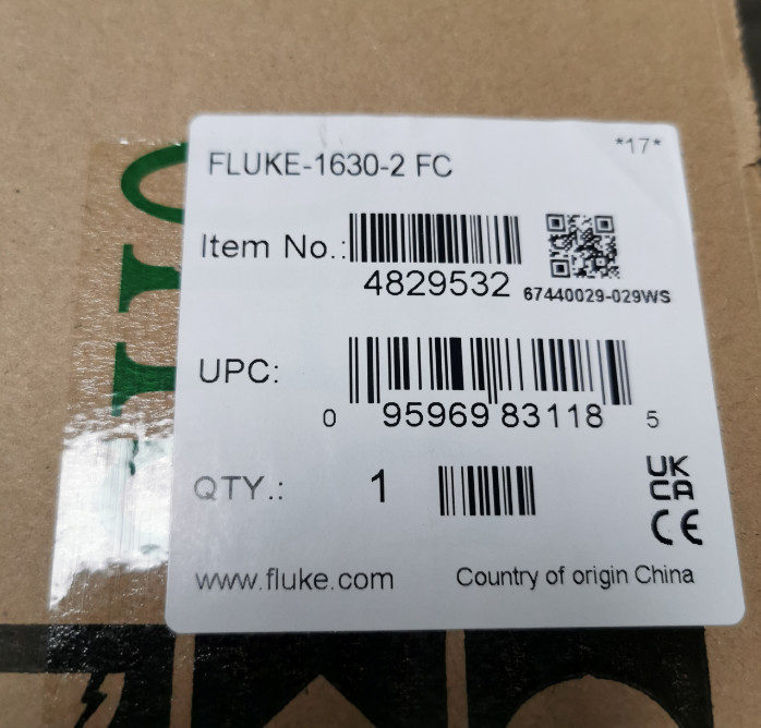 FLUKE 1630-2 FC Ground Clamp 1630-2FC Single Gross Weight 3.000 Kg