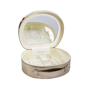 Quality OEM Welcome Zippered Circular Makeup Organizer With Metal Plate wholesale