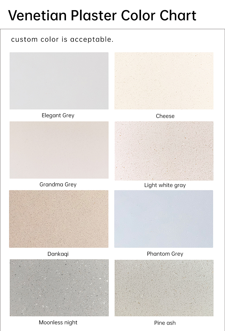 High Glossy Anti-Crack Venetian Plaster Wall Paint with Strong Adhesion and Batch Tools