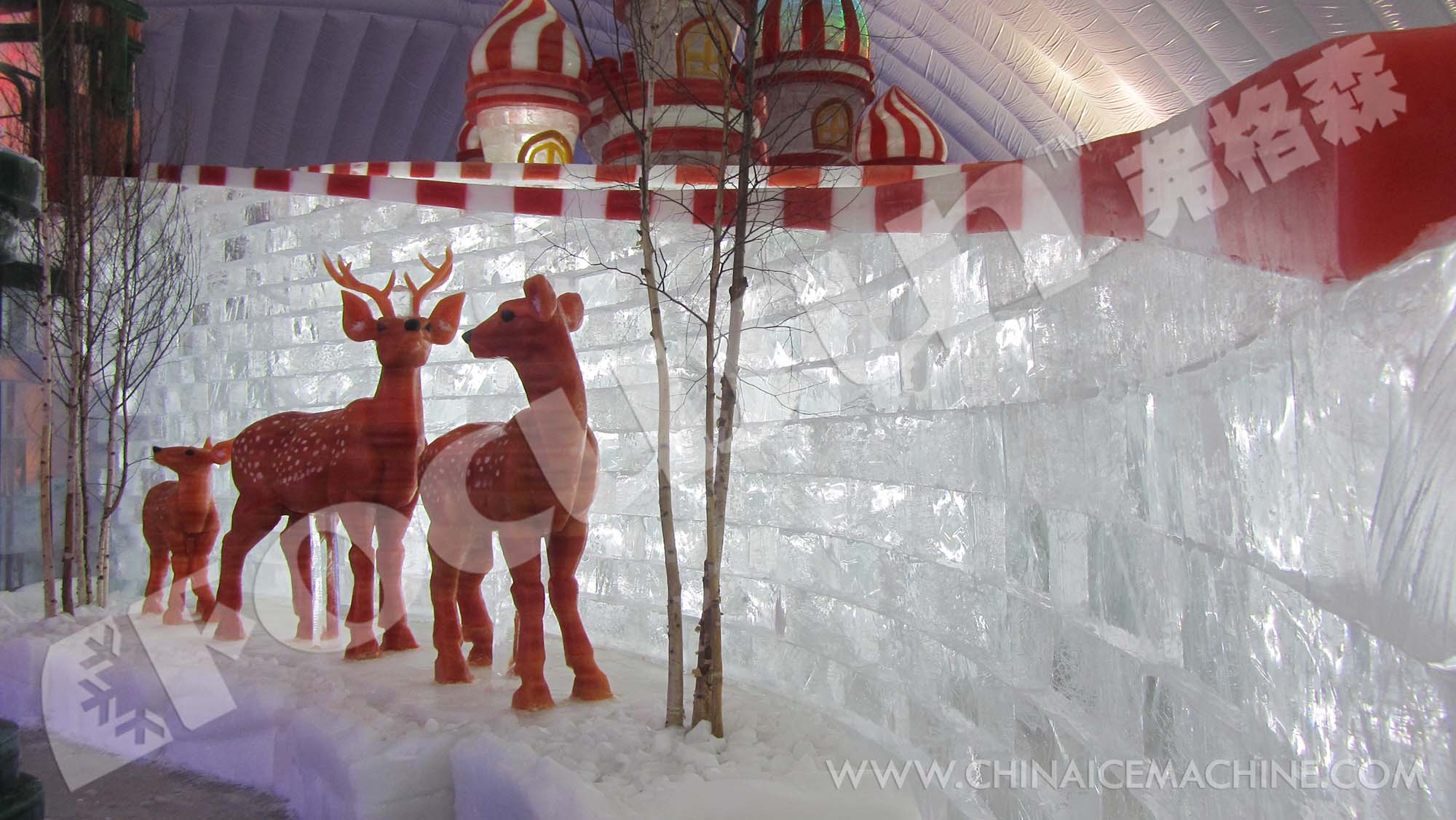 Transparent Block Ice Maker with Condenser Core Components Ice Sculpture Machine
