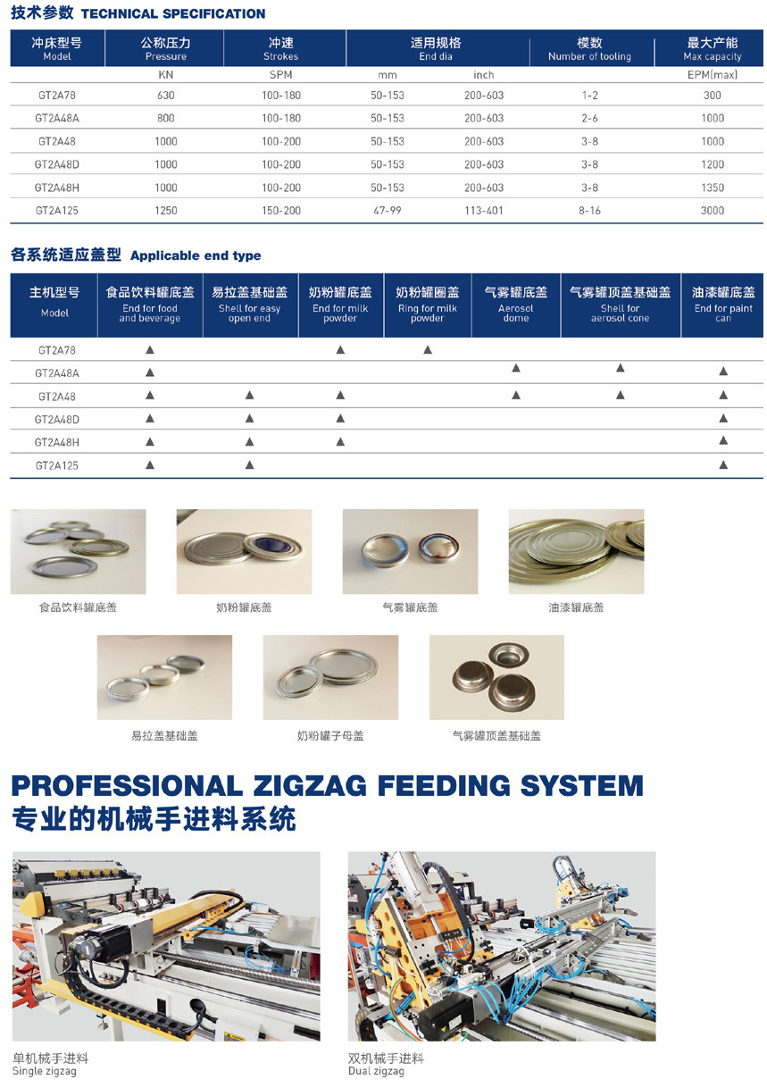 Punch Press Components Line Tin Can Lid And Bottom Making Line