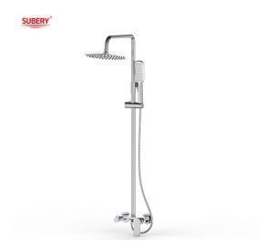 Quality Brass Bath Shower Faucets Single Lever Exposed Shower Mixer OEM Round Classical wholesale