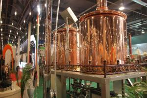 Quality Semi Auto Steam Copper Brewing Equipment , 500L Microbrewery Machine wholesale