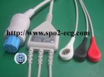 ASP Style Datex Ohmeda ECG Cable AHA IEC Round 10J For Patient Monitor