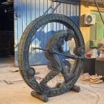 Bronze Miner Sculpture Metal Worker Man Statue Life Size Garden Casting Outdoor