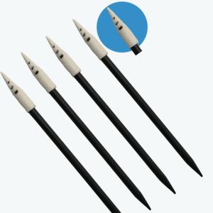 China Dust Free Black Pointed Foam Swab For Cleanroom Cleaning on sale