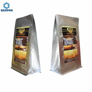 Quality FDA Bronzing Black Stand Up Valve Coffee Bean Packaging Bags wholesale