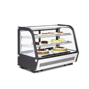 Quality Mini Countertop Refrigerated Bakery Display Case Curved Glass Digital Thermostat wholesale