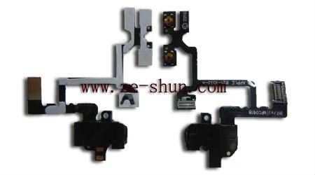 mobile phone flex cable for iphone 4G side key(Black)