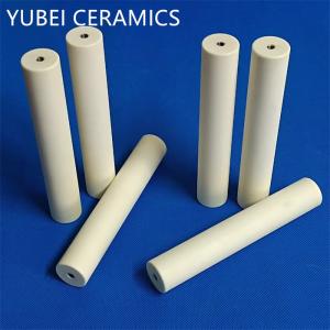 Quality Automotive Alumina Ceramic Parts , Ivory 99% Aluminum Oxide Rod With Inner Thread wholesale