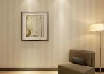 Removable Modern Striped Wallpaper for Home Decoration , Champagne Stripes