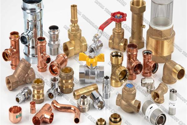 Metal Plumbings Gold Vacuum Coating Services, Ion Plating Industrial Coating