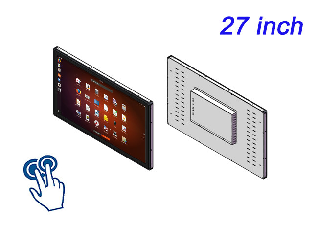 27-Inch Linux Touch Embedded Screen for Large-Scale Retail Displays, Airport Check-In Systems, Broadcast Monitoring, and Energy Dashboards