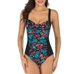 Thong One Piece Polyester Swim Suit High Waisted Bikinis Swimwear Sexy Bathing