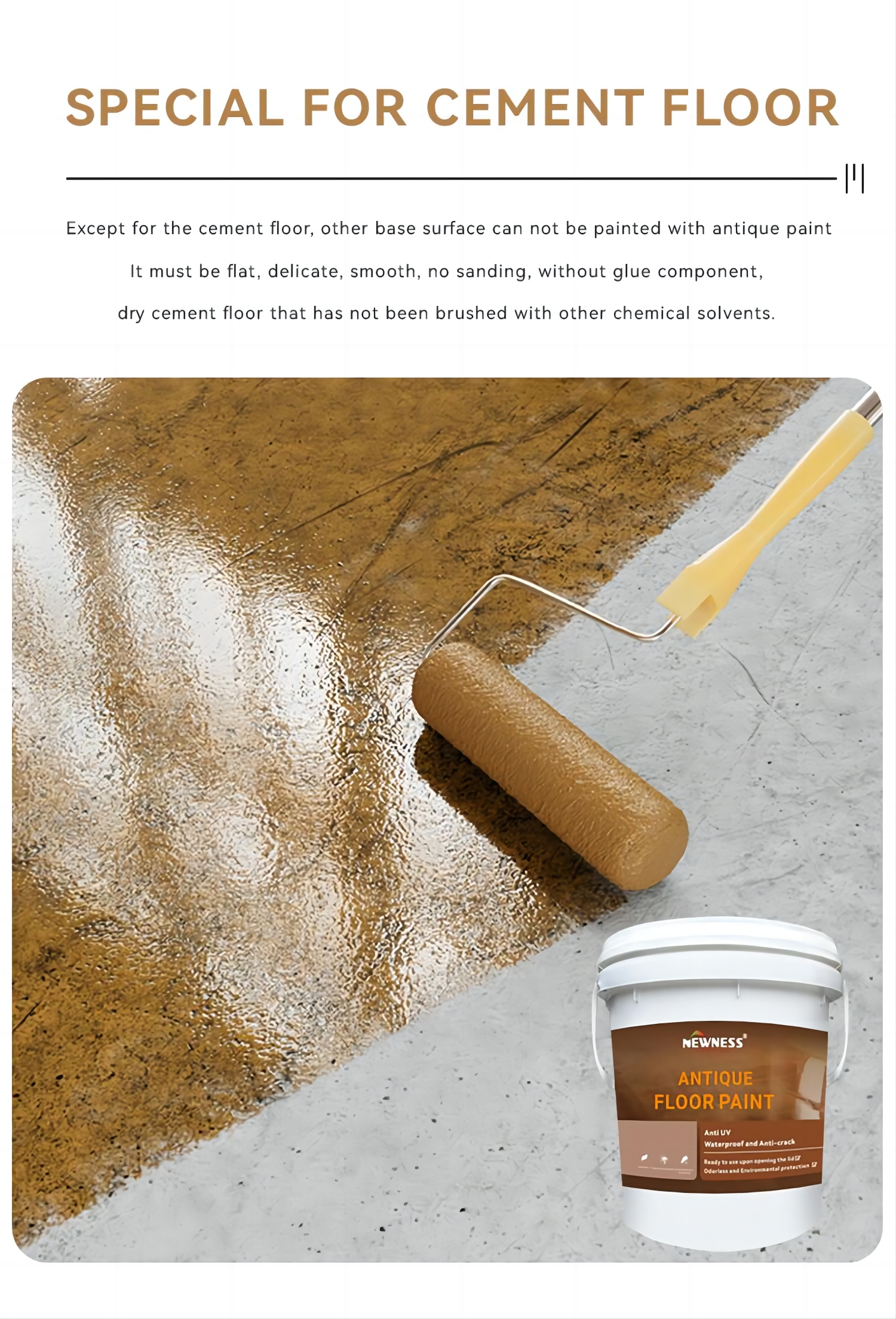 Main Raw Material Acrylic Waterproof Floor Coating for Concrete Floors in Garage