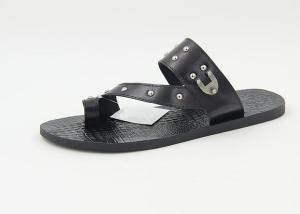 Quality Home Mens Genuine Leather Flip Flops Summer Beach Sandals Slippers wholesale