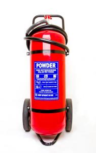 Quality Professional 50Kg Trolley Fire Extinguisher Safe / Reliable For Railway Station wholesale