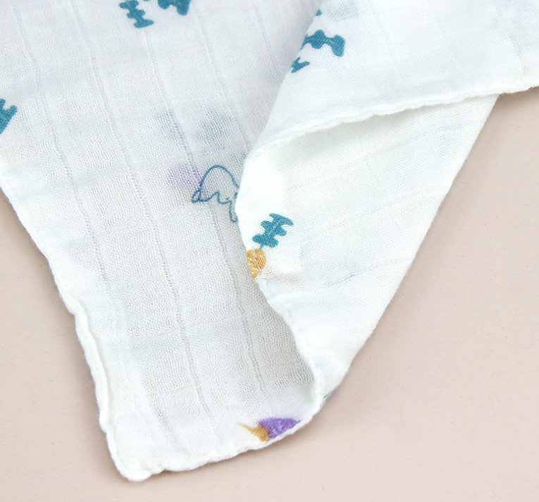 Natural Wood Fiber Solid Color Baby Gauze Blankets Three Layers Plain Dying