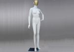 Clothing Store Display Mannequins / Female Full Body Mannequins With Golden Head