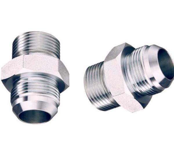 Silver Jic Bsp Straight Union Tube Fittings for Male Hydraulic Compression