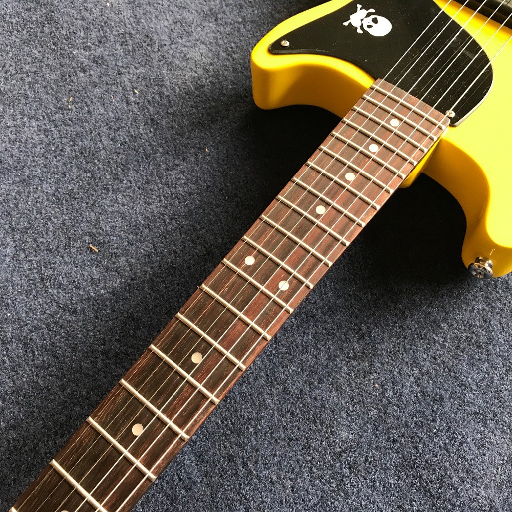 1959 LP Junior electric guitar yellow color one piece bridge pickup mahogany body neck
