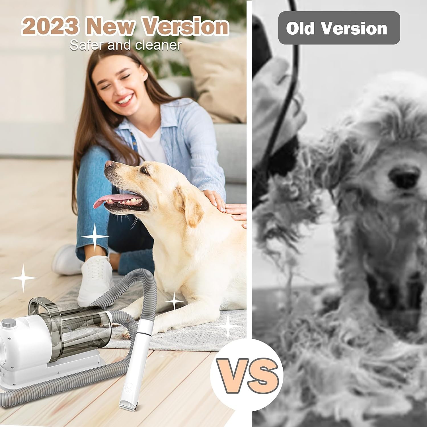 Low Noise Pet Grooming Vacuum Electric Clippers for Easy and Stress-Free Grooming
