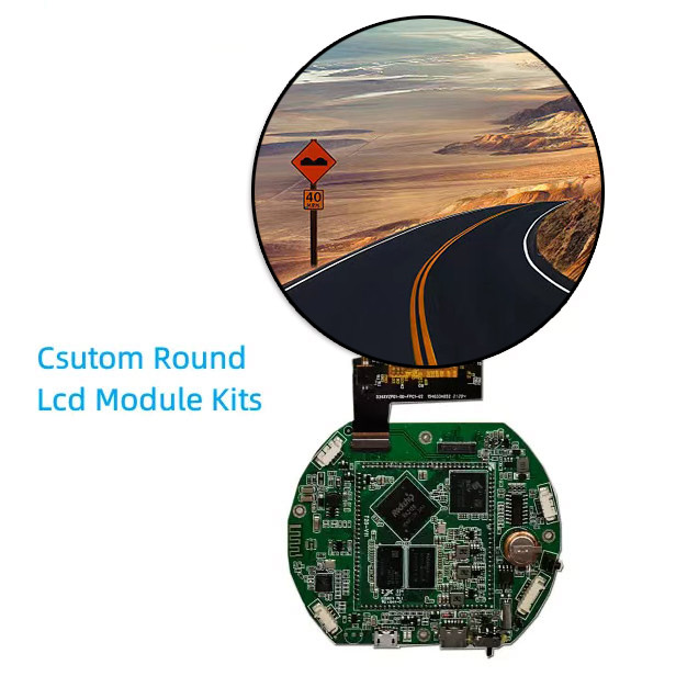 350 Nits 5 Inch Round LCD Display Android 1080x1080 1300:1