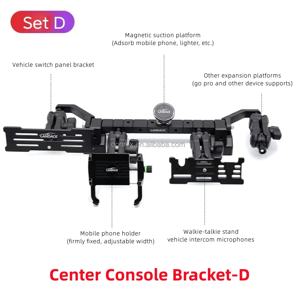 262*488*96mm Size Aluminum Alloy Center Console Bracket for Jeep Wrangler Accessories