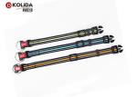 Strong Padded Dog Collars Easy Re - Sizing With Orange / Green / Blue Color