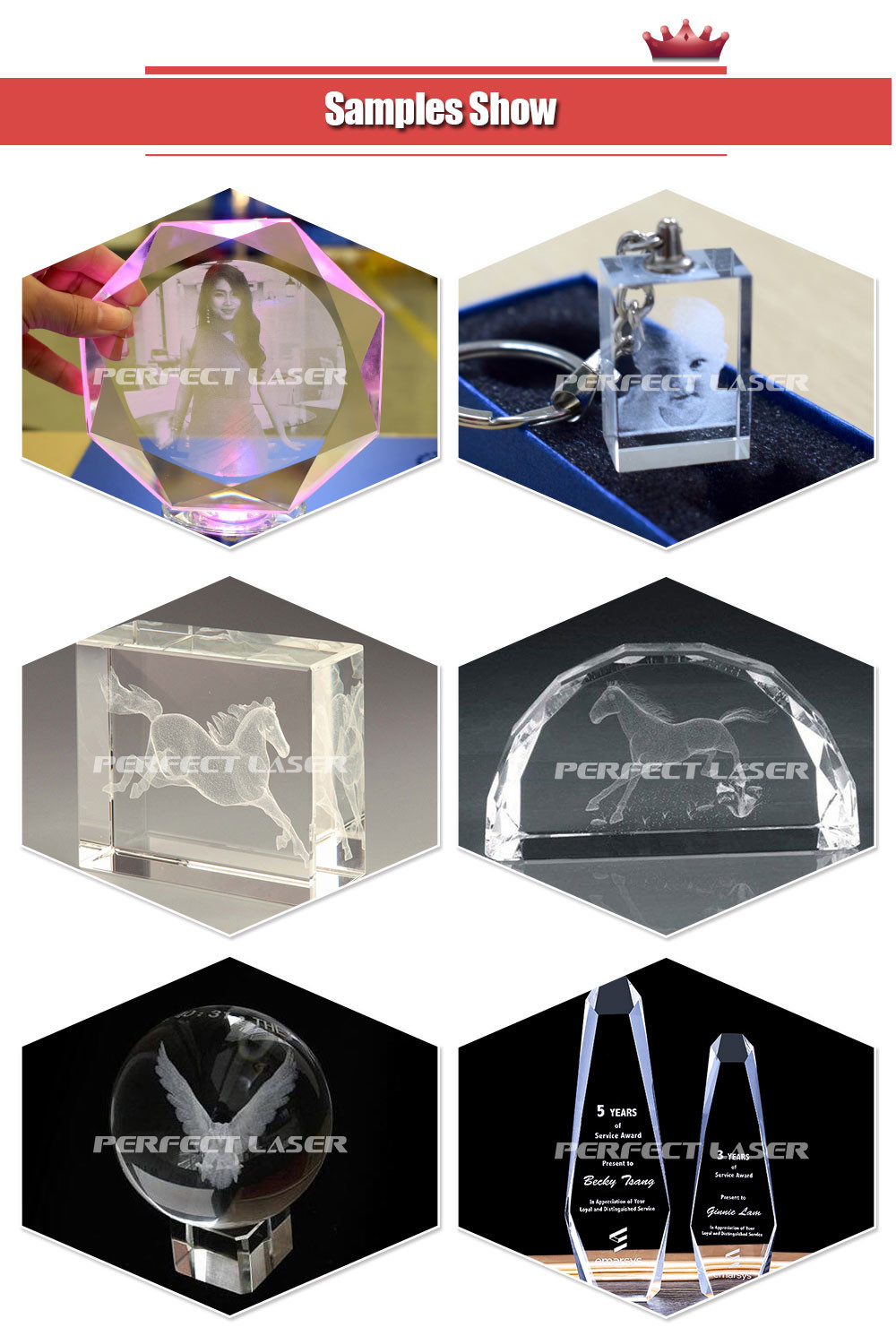 3D Automatic Mini transparent Crystal Glass Acrylic Laser Engraver Engraving Machines With CCD Camera
