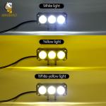 Black Metal White Yellow Waterproof CG125 Fog Light LED Headlight