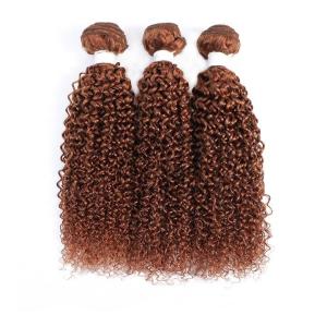 Quality #30 Medium Auburn Kinky Curly Remy Human Hair Bundles Sew In Weave Bundles Brazilian Bundle Deals wholesale