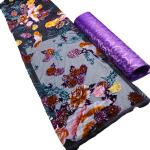Supoo wholesale price soft silk velvet fabric printed african lace fabric for