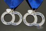 Personalized Wedding Day 5K Sports Metal Medal / Custom Made Medallions