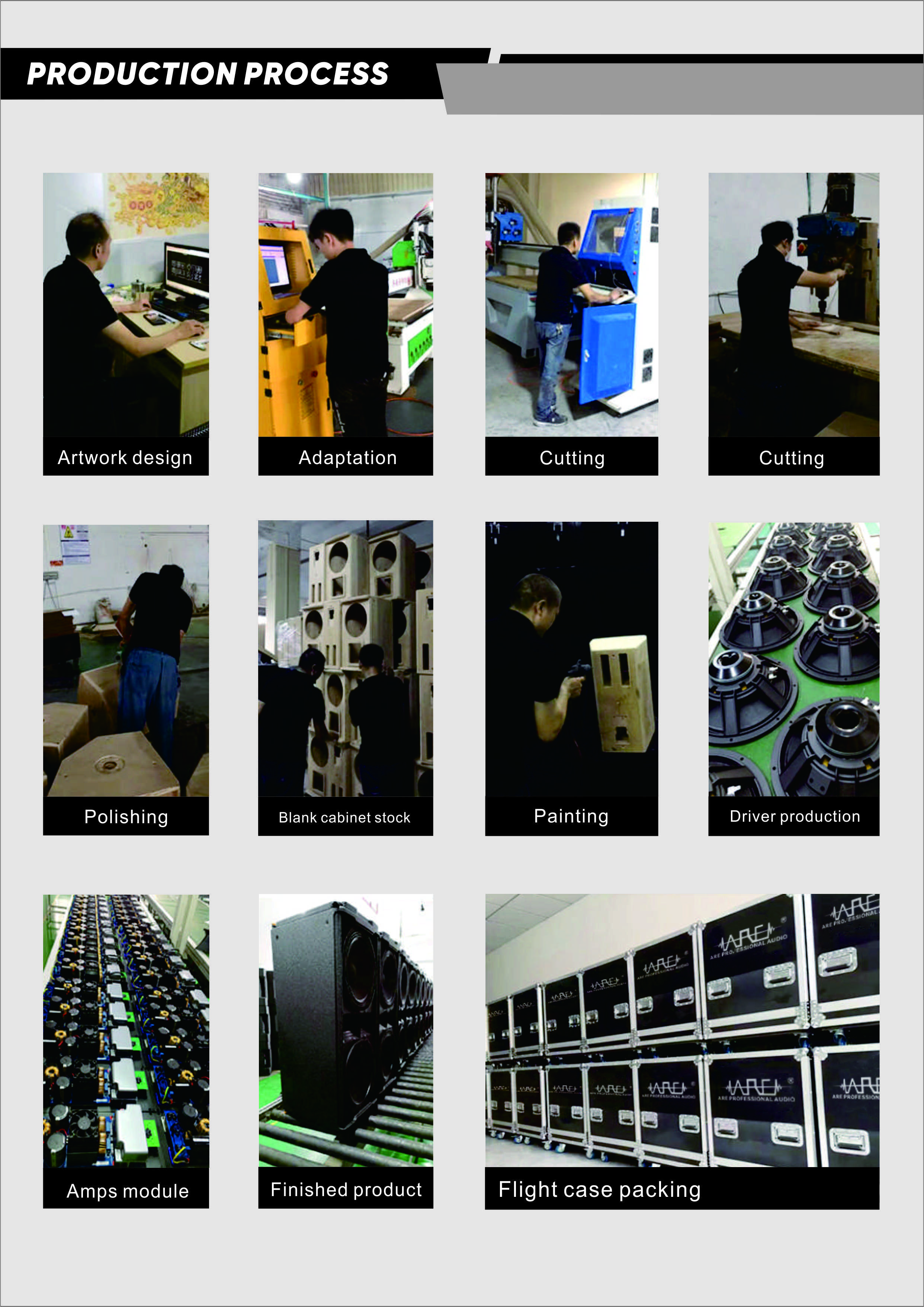 ARE Audio Passive Dual 8 Inch Portable Full Range PA System Line Array System Professional Speakers