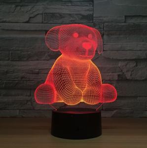 Quality Dog 3D Night Light 7 Colors Change with Remote Timing Help Kids Fell Safe at Night or As A Gift Idea for Women or Girl wholesale