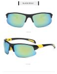 Cycling Running Sports Polarized Sunglasses Rectangle Half Rim Women Men