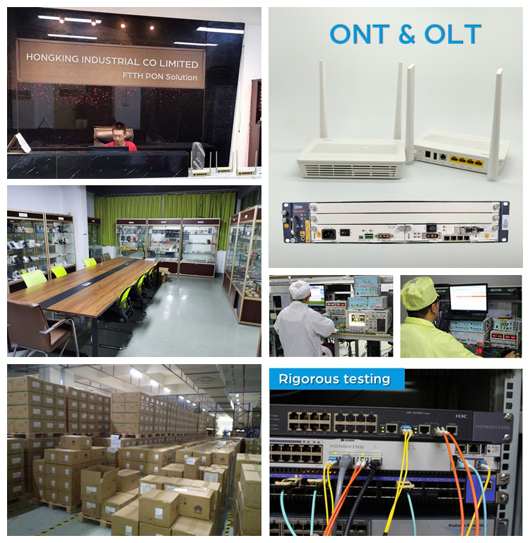 OEM ODM GPON ONU ONT HK720 2.4G 5G WiFi 4GE 1TEL 2USB