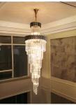 Large Top Long Crystal Led Chandeliers Hotel Hall Living Room staircase