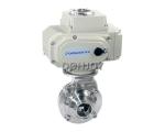 DN50 Horizontal Actuator Pneumatic butterfly ball valve with clamped connection