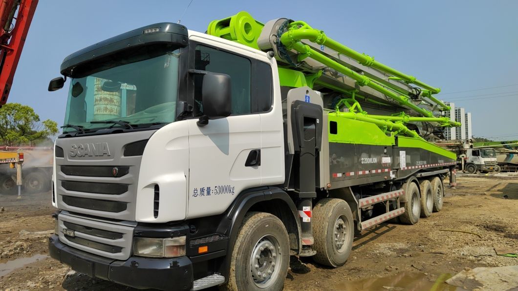 Top Renovated Condition 2014 Zoomlion 63m Beton Pump Truck Mounted Pump Concrete Pump on Sale at Promotion Price
