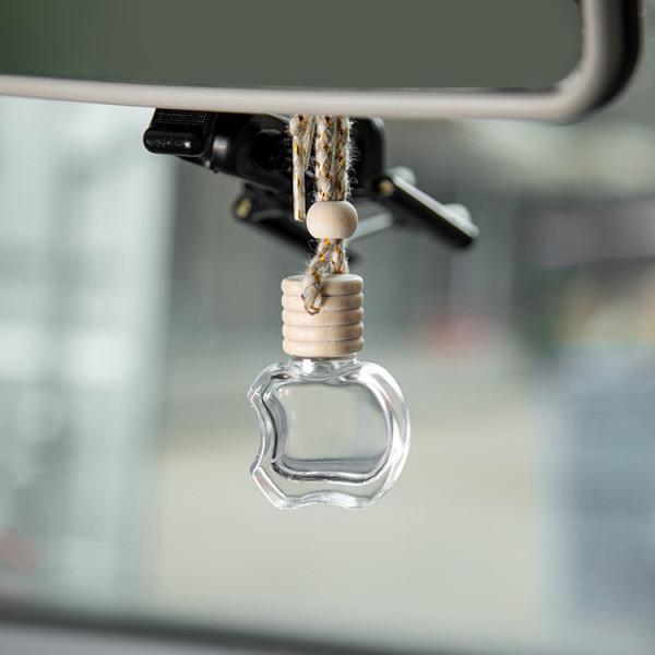 Apple Shape Glass Car Perfume Bottles Essential Oil Diffuser Aromatherapy Car