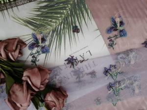 Quality 100 yards Delicate Mesh colorful Embroidery Tulle Fabric wholesale
