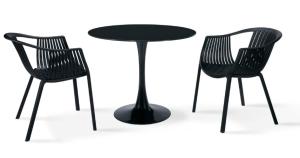Quality Modern black glass cafe table furniture wholesale