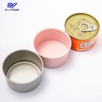 Metal Round Small Container Packed For Dog Food , Cat Food Or Other Animals Food