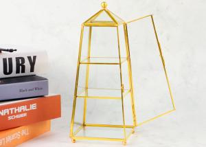 Quality Vintage glass jewelry box storage pagoda rack Princess storage box window display box greenhouse cover wholesale