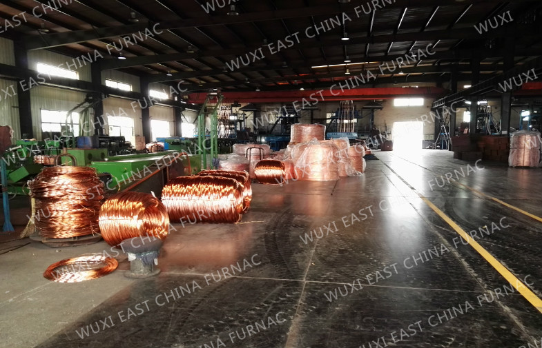 Copper Rod 8mm Upward Continuous Casting Machine Frequency Cored Melting Holding Furnace